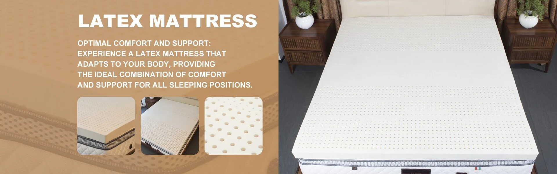 7-Zone flat latex mattress