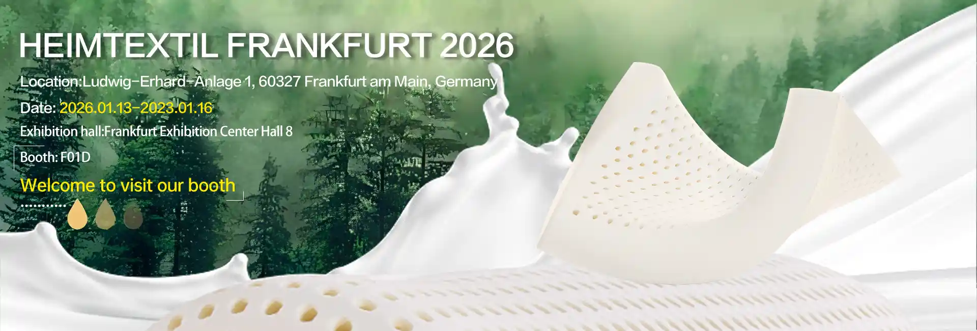 Wagadzirira 2026 International Home uye Commerce Textile Fair? Shanyira Jiasheng Latex paF01D