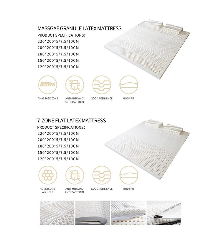 Skin Friendly Natural Massage Latex Mattress